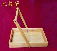 实验室 木质手提篮 木提蓝 试剂 提篮 实验室用品 教学仪器
